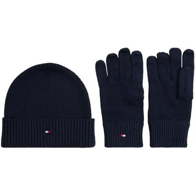 Tommy Hilfiger Th Flag Beanie & Glove Gp ONE SIZE SPACE BLUE ONE SIZE Tommy Hilfiger Th Flag Beanie & Glove Gp ONE SIZE SPACE BLUE ONE SIZE