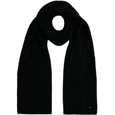Tommy Hilfiger Th Flag Fluffy Scarf ONE SIZE BLACK ONE SIZE Tommy Hilfiger Th Flag Fluffy Scarf ONE SIZE BLACK ONE SIZE
