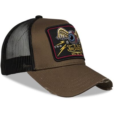Von Dutch Square Patch Black - Brown Trucker ONE SIZE BLACK - BROWN ONE SIZE Von Dutch Square Patch Black - Brown Trucker ONE SIZE BLACK - BROWN ONE SIZE
