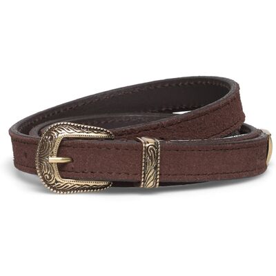Wrangler Thin Western Belt 70 x 00 BROWN SUEDE 70 x 00 Wrangler Thin Western Belt 70 x 00 BROWN SUEDE 70 x 00