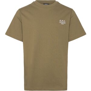 A.P.C. T-Shirt Standard Rue Madame XS KAKI/BLANC XS A.P.C. T-Shirt Standard Rue Madame XS KAKI/BLANC XS