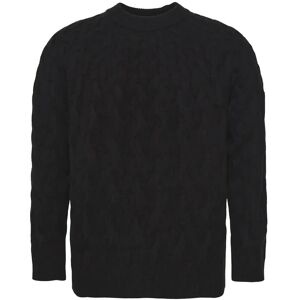 Calvin Ls Lambswool Blend Cable Crewnk L BLACK L Calvin Ls Lambswool Blend Cable Crewnk L BLACK L