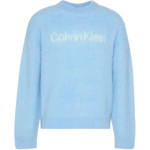 Calvin Ls Brushed Alpaca Logo Crwnk Swe L TRACK BLUE L Calvin Ls Brushed Alpaca Logo Crwnk Swe L TRACK BLUE L
