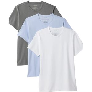 Calvin S/S Crew Neck 3Pk S SMOKE SCREEN/WHITE/CASUAL BLUE S Calvin S/S Crew Neck 3Pk S SMOKE SCREEN/WHITE/CASUAL BLUE S