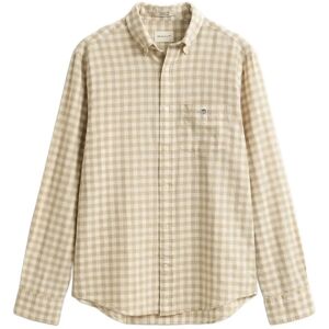 Gant Reg Cotton Linen Gingham Shirt L OAT BEIGE L Gant Reg Cotton Linen Gingham Shirt L OAT BEIGE L