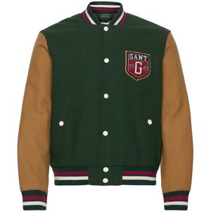 Gant Wool Blend Varsity Jacket XL TARTAN GREEN XL Gant Wool Blend Varsity Jacket XL TARTAN GREEN XL