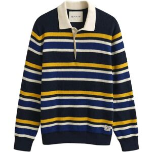 Gant Striped Cotton Rib Polo XXXL EVENING BLUE XXXL Gant Striped Cotton Rib Polo XXXL EVENING BLUE XXXL