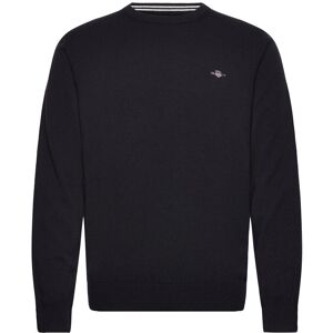 GANT Superfin Lamull Crew Neck Tröja (87211) - (87211-5) svart GANT Superfin Lamull Crew Neck Tröja (87211) - (87211-5) svart