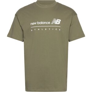 New Balance Linear Graphic T-Shirt S DARK OLIVINE S New Balance Linear Graphic T-Shirt S DARK OLIVINE S