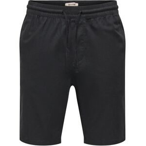 ONLY & SONS Onsreid Slim 0571 Slub Shorts Vd L BLACK L ONLY & SONS Onsreid Slim 0571 Slub Shorts Vd L BLACK L