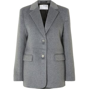 Selected Slfsasja Wool Blazer B 34 LIGHT GREY MELANGE 34 Selected Slfsasja Wool Blazer B 34 LIGHT GREY MELANGE 34