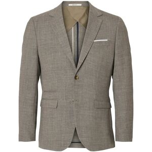 Selected Slmslim-Oasis Linen Blz Noos 50 DARK SAND MELANGE 50 Selected Slmslim-Oasis Linen Blz Noos 50 DARK SAND MELANGE 50