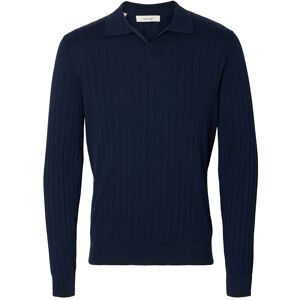 Selected Slhtorino Ls Knit Open Stitch Polo M NAVY BLAZER M Selected Slhtorino Ls Knit Open Stitch Polo M NAVY BLAZER M