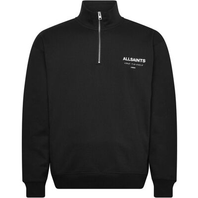 AllSaints Underground Half Zip XL JET BLACK XL AllSaints Underground Half Zip XL JET BLACK XL
