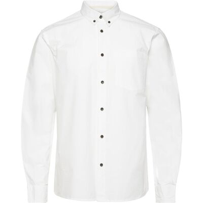 Anerkjendt Akkonrad L/S Poplin Shirt Noos S BRIGHT WHITE S Anerkjendt Akkonrad L/S Poplin Shirt Noos S BRIGHT WHITE S