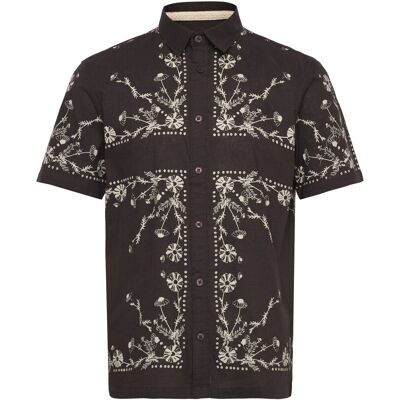 Anerkjendt Theo Flower Print S/S Shirt S CHOCOLATE BROWN S Anerkjendt Theo Flower Print S/S Shirt S CHOCOLATE BROWN S