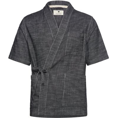 Anerkjendt Akjesper Twill S/S Kimono S CAVIAR S Anerkjendt Akjesper Twill S/S Kimono S CAVIAR S