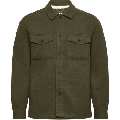 Anerkjendt Akoscar Boiled Wool Overshirt M FOREST NIGHT M Anerkjendt Akoscar Boiled Wool Overshirt M FOREST NIGHT M