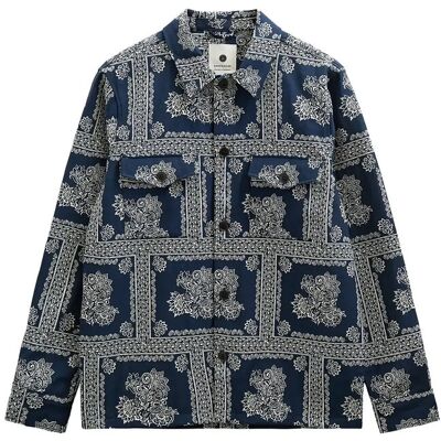 Anerkjendt Akoscar Flower Overshirt L SKY CAPTAIN L Anerkjendt Akoscar Flower Overshirt L SKY CAPTAIN L