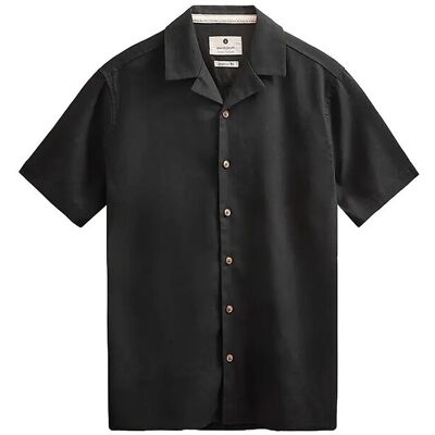 Anerkjendt Akleo Cot/Linen/Vis S/S Shirt L CAVIAR L Anerkjendt Akleo Cot/Linen/Vis S/S Shirt L CAVIAR L