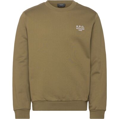 A.P.C. Sweatshirt Standard Rue Madame L KAKI/BLANC L A.P.C. Sweatshirt Standard Rue Madame L KAKI/BLANC L