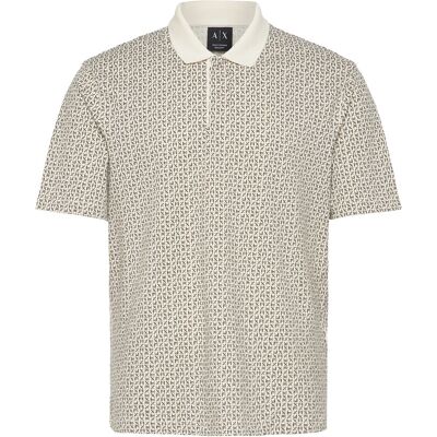 Giorgio Armani Polo Shirt M BLOCK LOGO AO CREAM M Giorgio Armani Polo Shirt M BLOCK LOGO AO CREAM M