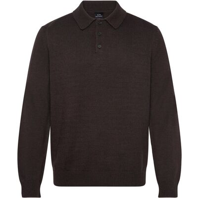 Giorgio Armani Knit Polo M CHOCOLATE MEL M Giorgio Armani Knit Polo M CHOCOLATE MEL M
