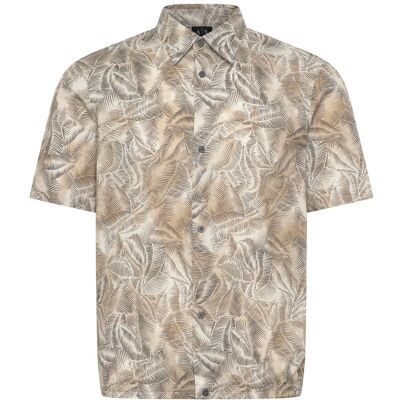 Giorgio Armani Shirt M CREAM LEAF ALLOVER B M Giorgio Armani Shirt M CREAM LEAF ALLOVER B M
