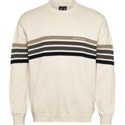 Giorgio Armani Pullover M CREAM MIX STRIPES M Giorgio Armani Pullover M CREAM MIX STRIPES M