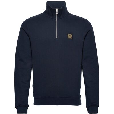 Belstaff Quarter Zip Sweatshirt Dark Ink L DARK INK L Belstaff Quarter Zip Sweatshirt Dark Ink L DARK INK L