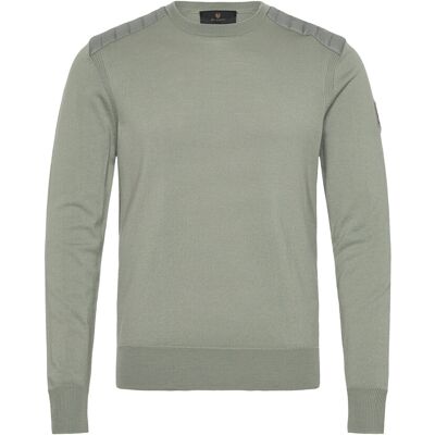 Belstaff Kerrigan Crewneck Jumper Lichen S LICHEN S Belstaff Kerrigan Crewneck Jumper Lichen S LICHEN S