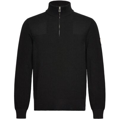 Belstaff Commander Quarter Zip Jumper Silver Birch L BLACK L Belstaff Commander Quarter Zip Jumper Silver Birch L BLACK L