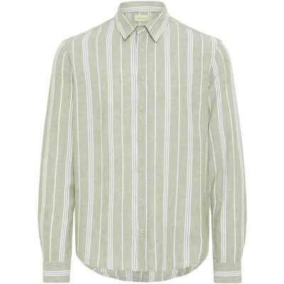 Blend Bhbobby Linen Stripe M OIL GREEN M Blend Bhbobby Linen Stripe M OIL GREEN M