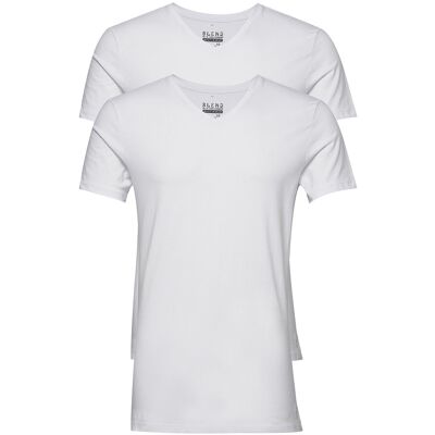 Blend Bhdinton V-Neck Tee 2-Pack L WHITE L Blend Bhdinton V-Neck Tee 2-Pack L WHITE L