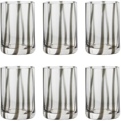 Bloomingville Silja Drinking Glass Ø7XH10CM BLACK Ø7XH10CM Bloomingville Silja Drinking Glass Ø7XH10CM BLACK Ø7XH10CM