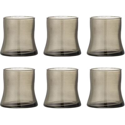 Bloomingville Florentine Drinking Glass Ø9XH9CM GREY Ø9XH9CM Bloomingville Florentine Drinking Glass Ø9XH9CM GREY Ø9XH9CM