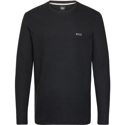 Boss Waffle Ls-Shirt S BLACK S Boss Waffle Ls-Shirt S BLACK S