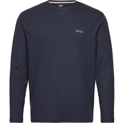 Boss Waffle Ls-Shirt M DARK BLUE M Boss Waffle Ls-Shirt M DARK BLUE M
