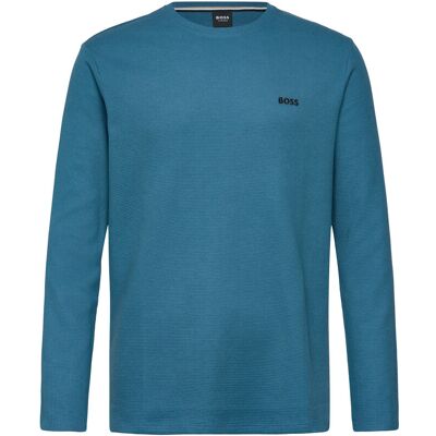 Boss Waffle Ls-Shirt M OPEN BLUE M Boss Waffle Ls-Shirt M OPEN BLUE M