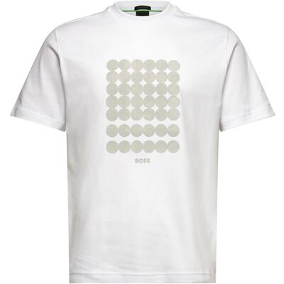 Boss Tee Print Striped C S WHITE S Boss Tee Print Striped C S WHITE S