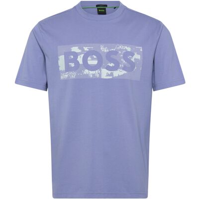 Boss Ts_Globe Logopattern S LIGHT/PASTEL BLUE S Boss Ts_Globe Logopattern S LIGHT/PASTEL BLUE S