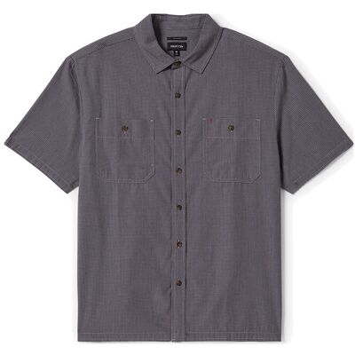 Brixton Cru Micro Plaid S/S Wvn L WASHED NAVY MICRO PLAID L Brixton Cru Micro Plaid S/S Wvn L WASHED NAVY MICRO PLAID L
