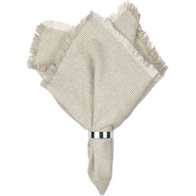 Broste Copenhagen Elouise Serviet 45X45CM FUNGI GREY/OFF WHITE 45X45CM Broste Copenhagen Elouise Serviet 45X45CM FUNGI GREY/OFF WHITE 45X45CM