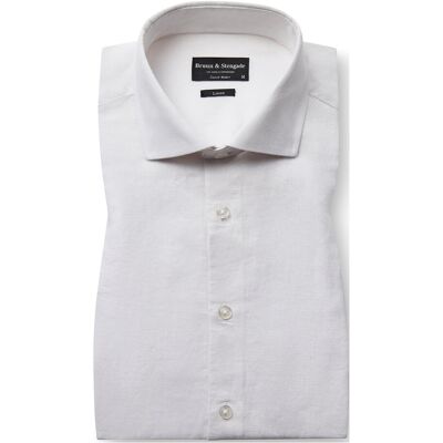 Bruun & Stengade Bs Antonelli Casual Modern Fit Shirt S WHITE S Bruun & Stengade Bs Antonelli Casual Modern Fit Shirt S WHITE S