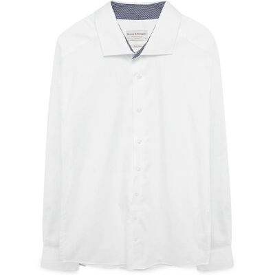 Bruun & Stengade Bs Hader Slim Fit Shirt 42 WHITE 42 Bruun & Stengade Bs Hader Slim Fit Shirt 42 WHITE 42