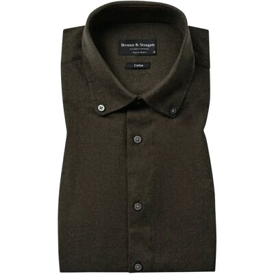 Bruun & Stengade Bs Faruk Casual Modern Fit Shirt S ARMY S Bruun & Stengade Bs Faruk Casual Modern Fit Shirt S ARMY S