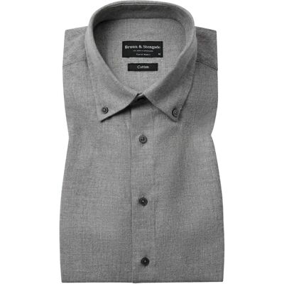 Bruun & Stengade Bs Faruk Casual Modern Fit Shirt S LIGHT GREY S Bruun & Stengade Bs Faruk Casual Modern Fit Shirt S LIGHT GREY S