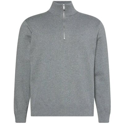Calvin Ls Supima Qz Sweater 12Gg S MEDIUM GREY HTR S Calvin Ls Supima Qz Sweater 12Gg S MEDIUM GREY HTR S