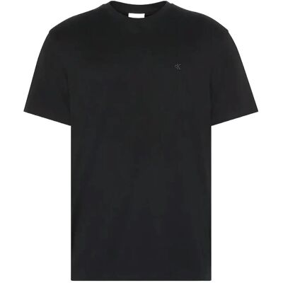Calvin Ss Supima Chest Emb Crewneck Tee L BLACK L Calvin Ss Supima Chest Emb Crewneck Tee L BLACK L