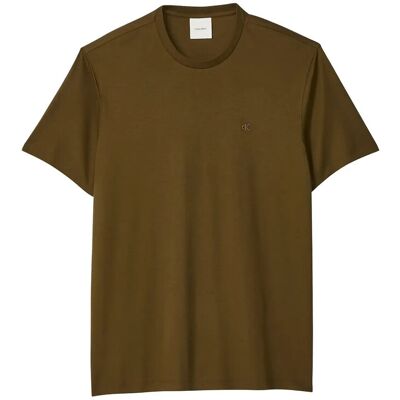 Calvin Ss Supima Chest Emb Crewneck Tee S CRUDE GREEN S Calvin Ss Supima Chest Emb Crewneck Tee S CRUDE GREEN S